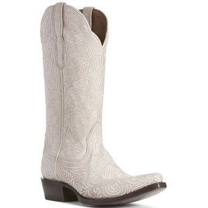Ariat sterling western boot- crackled white